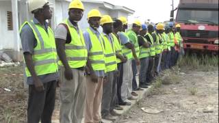 Visite du Président sur les chantiers des logements de Bikélé  23 [upl. by Eelesor848]