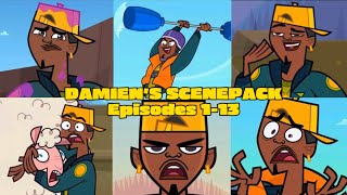 All Of Damien’s ScenesMoments In Total Drama Island Reboot SEASON 2 Episodes 113 totaldrama [upl. by Meunier699]