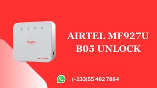 Airtel MF927U B05 Unlock 100 By SuccessTech [upl. by Gnot]