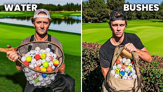 Findings Lost Golf Balls in Water Vs Bushes We found thousands [upl. by Solracsiul]