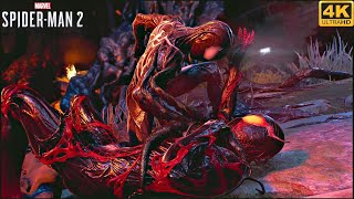 Absolute Carnage Miles vs Symbiote Peter  Marvels SpiderMan 2 4K 60FPS [upl. by Kciwdahc]