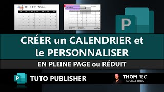 Créer un CALENDRIER  AGENDA PERSONNALISÉ avec PUBLISHER Tutoriel [upl. by Cristobal]