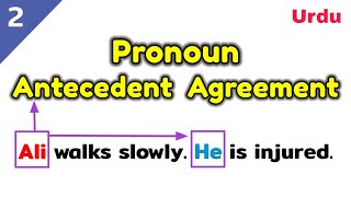 Pronoun antecedent agreement  What is pronoun antecedent agreement  Pronoun antecedent in Urdu [upl. by Koah]