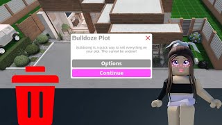 Deleting My Bloxburg Home  Roblox [upl. by Puiia437]