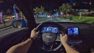 2023 Cadillac CT4V Blackwing POV Night Drive 3D AudioASMR [upl. by Orian]