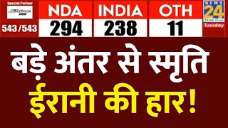 Amethi में Smriti Irani की बड़ी हार  KL Sharma  Lok Sabha Election 2024 Results  News24 LIVE [upl. by Latin]