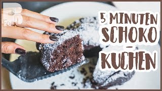 Schokoladenkuchen  5 Minuten Rezept  saftig vegan und gelingsicher [upl. by Palmer]