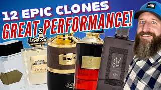 12 EPIC CLONE FRAGRANCES WITH GREAT PERFORMANCE  Great Cheap Middle Eastern Cologne Dupes [upl. by Hamlin178]