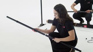 How to set up a banner on a telescoping stand [upl. by Blackington]