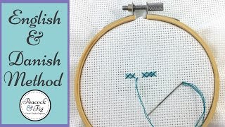 Cross stitch techniques English method and Danish method [upl. by Geerts]