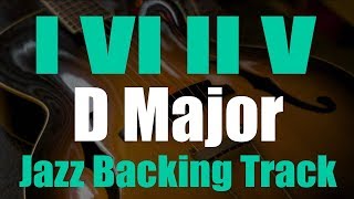 1625 turnaround Jazz Backing track in D major [upl. by Adrial]