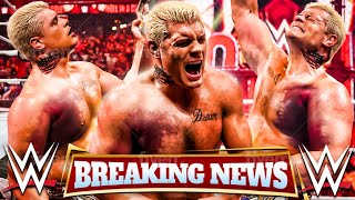 WWE BREAKING News Cody Rhodes VERY BAD INJURY 2024 WWE News [upl. by Eissej859]