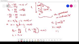 Equation of motion of Simple Pendulum Using Hamiltons equation of motion  Classical Mechanics [upl. by Jarlen]