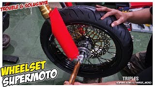 Trouble Saat Pasang Wheelset Supermoto CRF 150 amp Solusinya [upl. by Pazit]