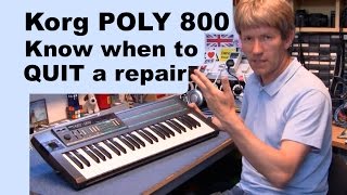 korg poly 800 not worth the cost to repair this vintage synthesiser MF81 [upl. by Idnar]