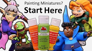 Mini Painting Tutorial for Absolute Beginners Cheap Paint amp Brushes [upl. by Jerrie]