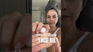 Apply faceoil to dampened skin to lock in hydration antiaging skincareroutine beginnerskincare [upl. by Kcor331]