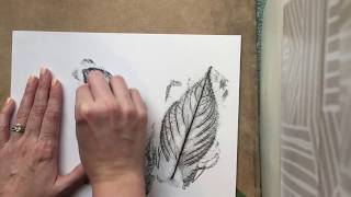 Leaf Rubbing with Watercolor Painting Demo [upl. by Otiv]