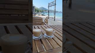 Coffee on Sairee Beach on Koh Tao at Bans Resort travel coffee beach [upl. by Bencion473]