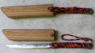 How to make a knife from all thread  knife making on a budget  Forging a knife without power tools [upl. by Enel38]