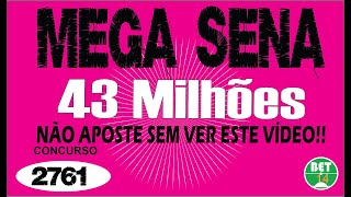 DICAS PARA GANHAR NA MEGA SENA  CONCURSO 2761 [upl. by Ykroc568]