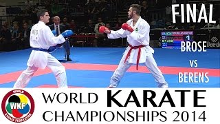 BROSE vs BERENS Final Kumite 60kg 2014 World Karate Championships  WORLD KARATE FEDERATION [upl. by Ulberto526]