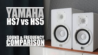 Yamaha HS7 vs Yamaha HS5  Sound amp Frequency Response Comparison [upl. by Yared]