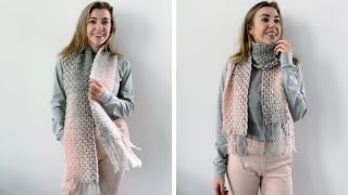 HAPPY HAILEY SCARF  FREE CROCHET PATTERN [upl. by Neslund]