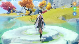 Xianyun Gameplay  Cloud Retainer Xianyun Gameplay in Genshin Impact fan made Skin Over Shenhe [upl. by Sarat]