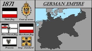 PrussiaGermany History with Map and Flags [upl. by Ahsikin]