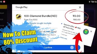 How To Claim Play Store Discount Offer  How To Use Play Store Discount In Free Fire  Visu Gaming [upl. by Nida]