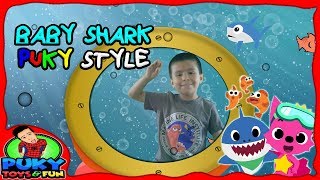 Baby 🦈 Shark 🦈 Puky Dances to the beat and cant stop laughing Puky Toys and Fun [upl. by Eisnil]