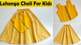 Lehenga Choli For Kids  Cutting And Stitching  English Subtitles  Stitch By Stitch [upl. by Wertz]