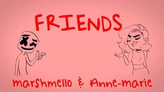 Marshmello amp AnneMarie  FRIENDS Lyric Video OFFICIAL FRIENDZONE ANTHEM [upl. by Ardnued]