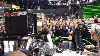 Kawasaki H2R on the Dyno at The Motorbeurs Utrecht [upl. by Suollecram165]