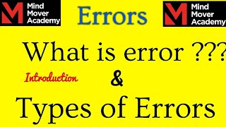 Class 11 Physics  Units and Measurement  Types of Errors  Akashh Sir l [upl. by Atteval]