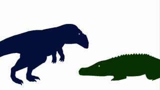 Carcharodontosaurus saharicus vs Deinosuchus rugosus [upl. by Aelam781]