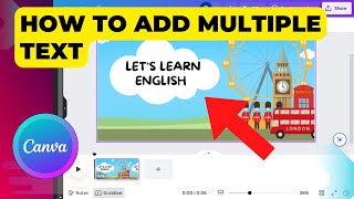 How To Add Multiple Text In Canva Video  Tutorial [upl. by Jelene]