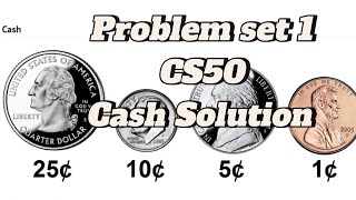 CS50 Problem Set 1  Cash Solution 2024 Update [upl. by Ahsekar]