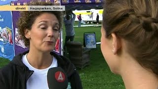 Prins Daniels unga löpare på idrottsfest i Hagaparken  Nyhetsmorgon TV4 [upl. by Sacul]