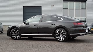 Volkswagen NEW 2018 Arteon RLine Mangan Grey Metallic 19 inch Montevideo walk around amp detail [upl. by Ednyl]