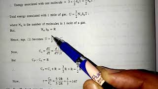 Law of Equipartition of Energy  Specific Heat of Monoatomic diatomic and triatomic gas [upl. by Harrus]