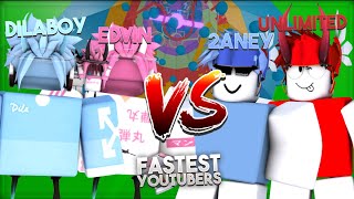 Dilaboy and EDVIN VS Unlimited and 2ANEY Race in TOWER OF HELL ROBLOX [upl. by Teevens154]