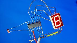 Simple Seven Segment Counter Circuit using CD4026 [upl. by Anirhtak193]