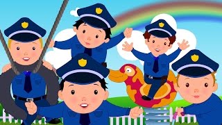 Five Little Policemen  Original Nursery Rhyme [upl. by Teilo]