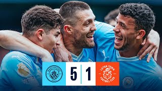 HIGHLIGHTS CITY MOVE TOP WITH FIVE STAR WIN OVER LUTON  Man City 51 Luton Town  Premier League [upl. by Valdis]