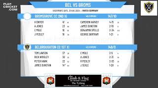 Belbroughton CC 1st XI v Bromsgrove CC 2nd XI [upl. by Tnomal847]