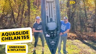 Aquaglide Chelan 155 Unboxing amp Inflation  Tandem Inflatable Kayak [upl. by Jaddan]