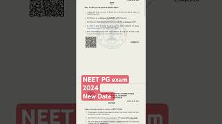 NET PG exam date viral ytshorts youtubeshorts youtubeshorts youtube youtuber neetpg [upl. by Rafaj]