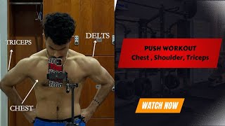 Push Day  New workout splits inspired by SaketGokhaleVlogs gymmotivation fitness saketgokhale [upl. by Derinna]